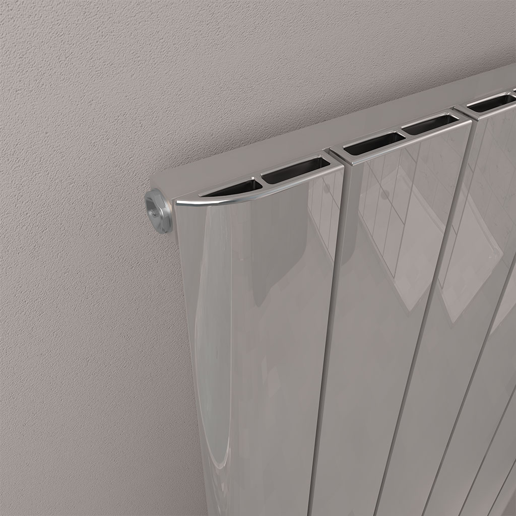 Peretti 1800 x 565 Aluminium Radiator Polished Aluminium