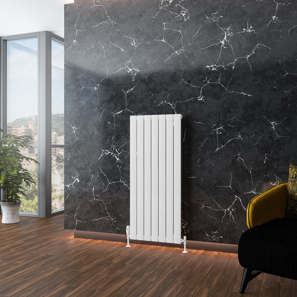 Addington Aluminium 1200 x 514 Radiator Type10 Gloss White