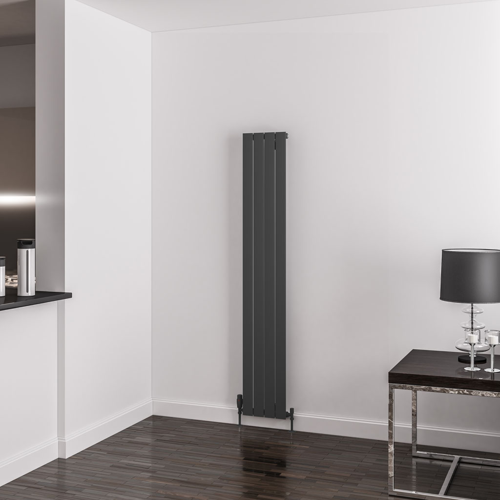 Addington Aluminium 1800 x 292 Radiator Type10 Matt Anthracite