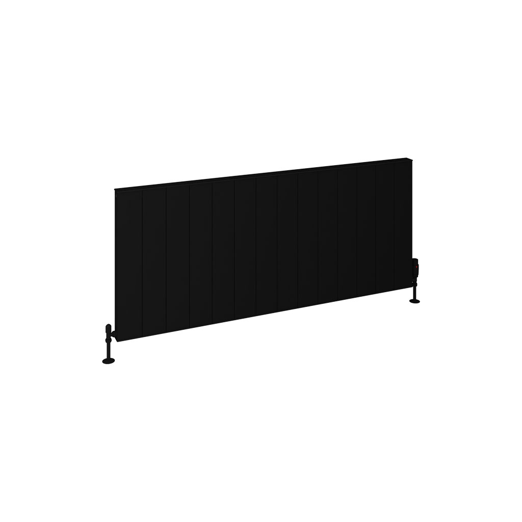 Vesima 600 x 1403 Aluminium Radiator Matt Black