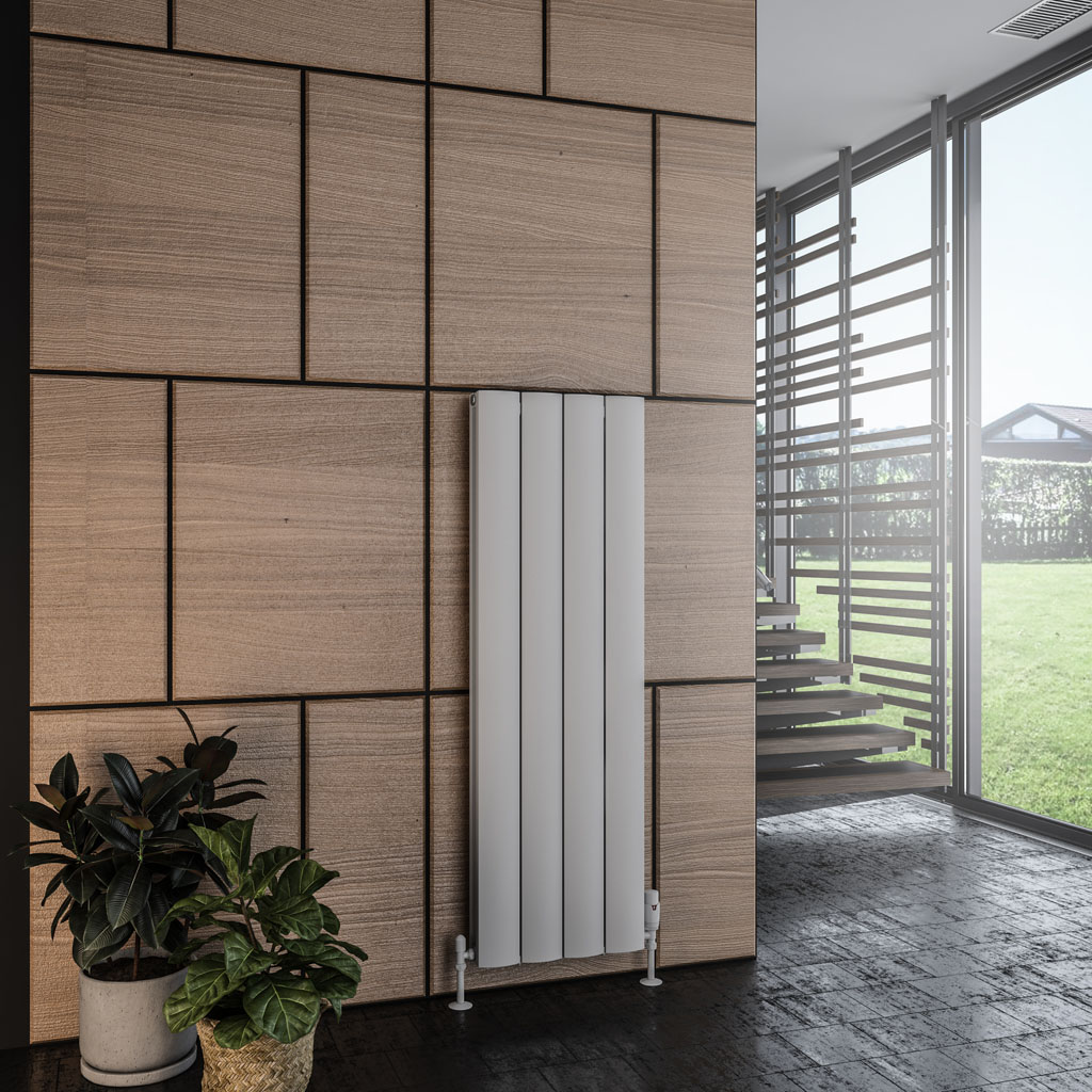 Guardia 1200 x 375 Aluminium Radiator Matt Grey