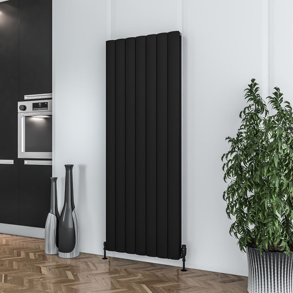 Guardia 1800 x 660 Aluminium Radiator Matt Black