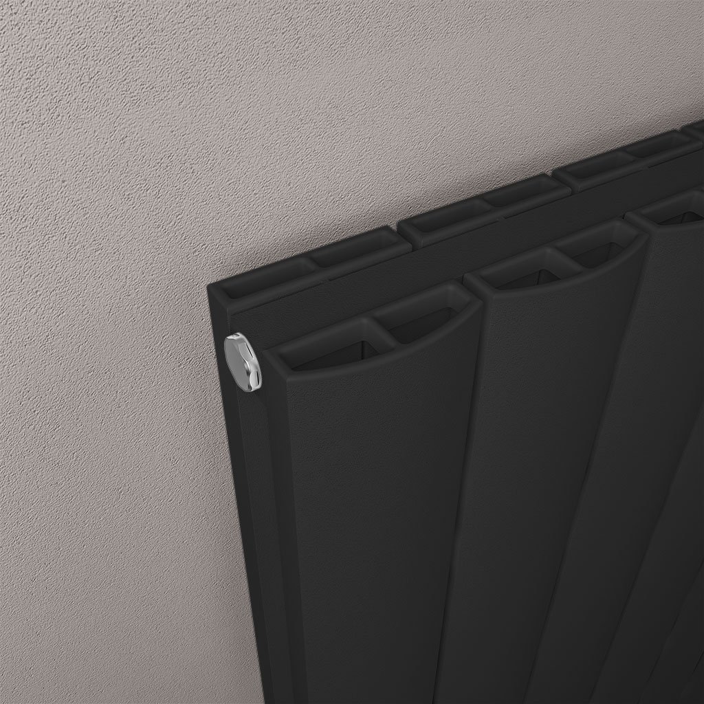 Guardia 1800 x 660 Aluminium Radiator Matt Black