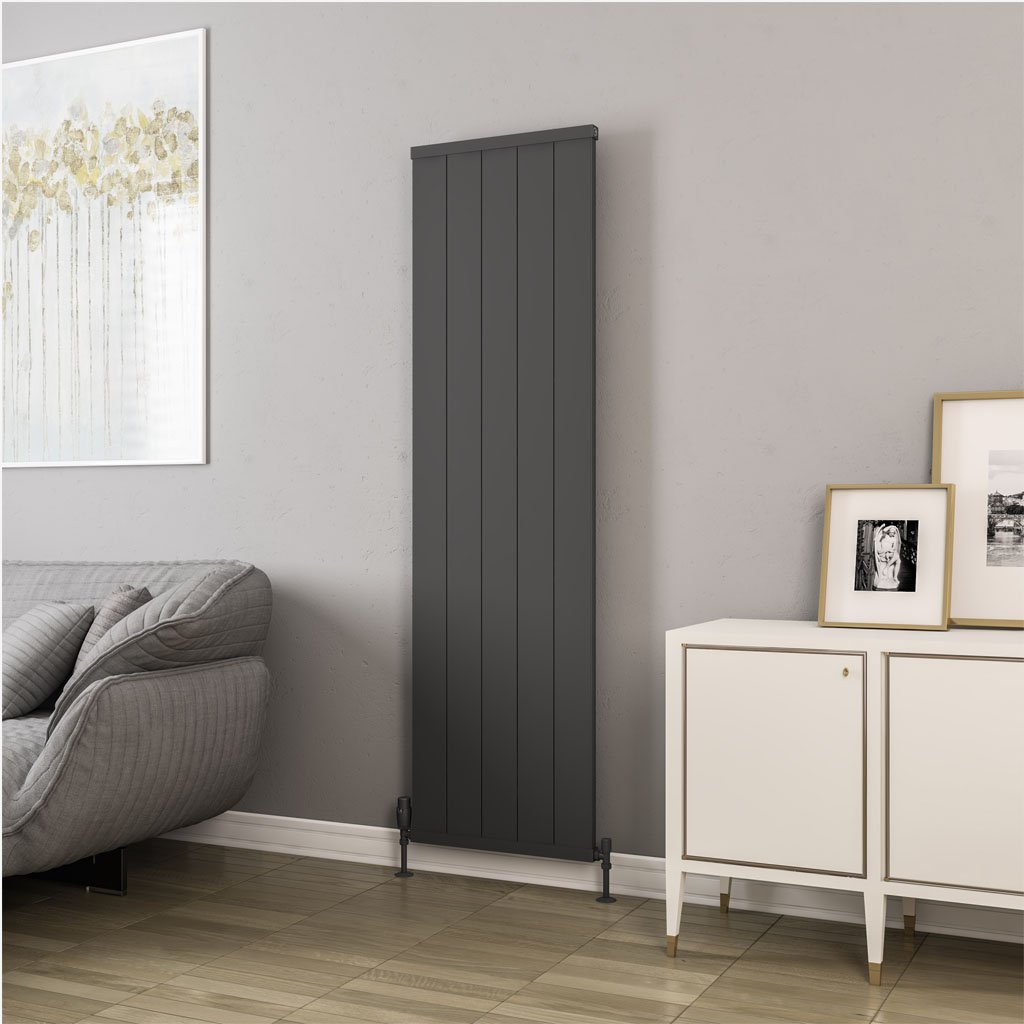 Kingswood Slimline 1800 x 510 Aluminium Radiator Matt Anthracite