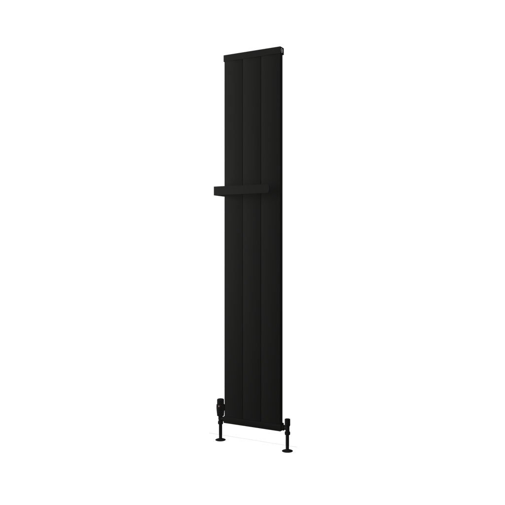 Kingswood Slimline 1800 x 310 Aluminium Radiator Matt Black