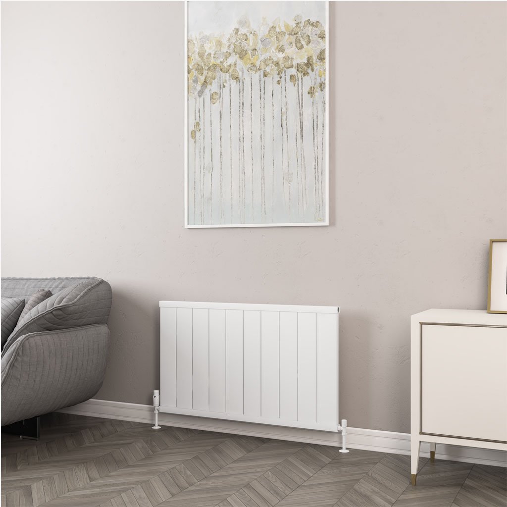 Kingswood Slimline 600 x 1010 Aluminium Radiator Matt White