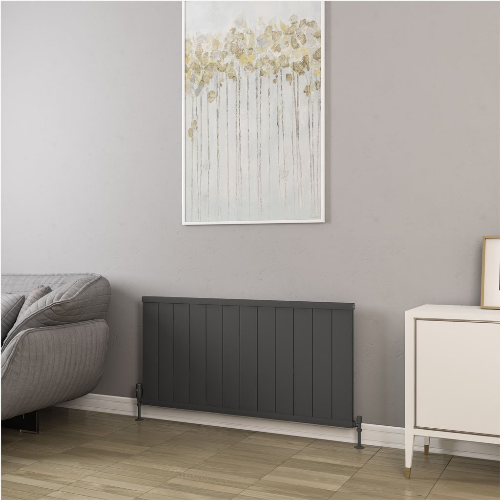 Kingswood Slimline 600 x 1210 Aluminium Radiator Matt Anthracite