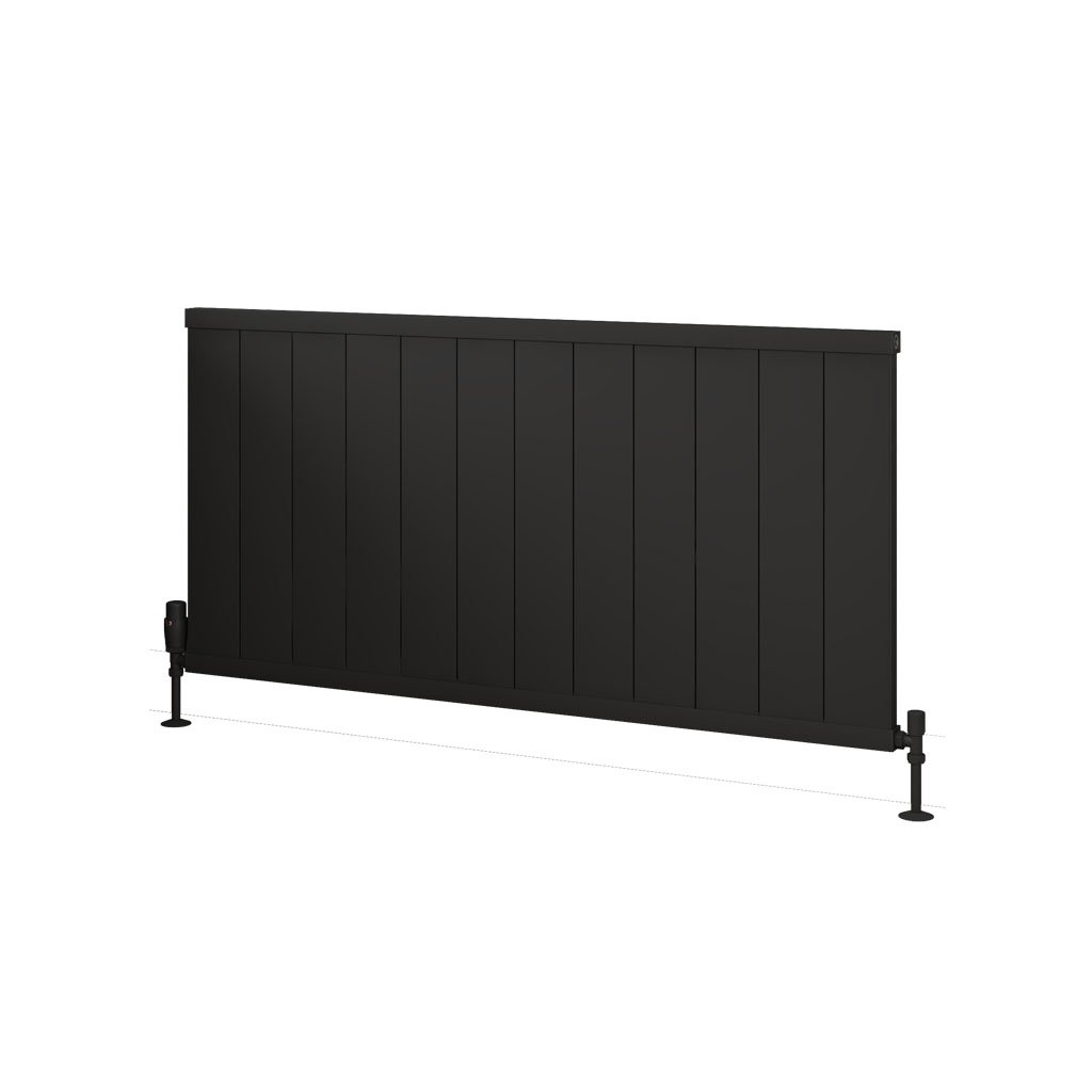 Kingswood Slimline 600 x 1210 Aluminium Radiator Matt Black