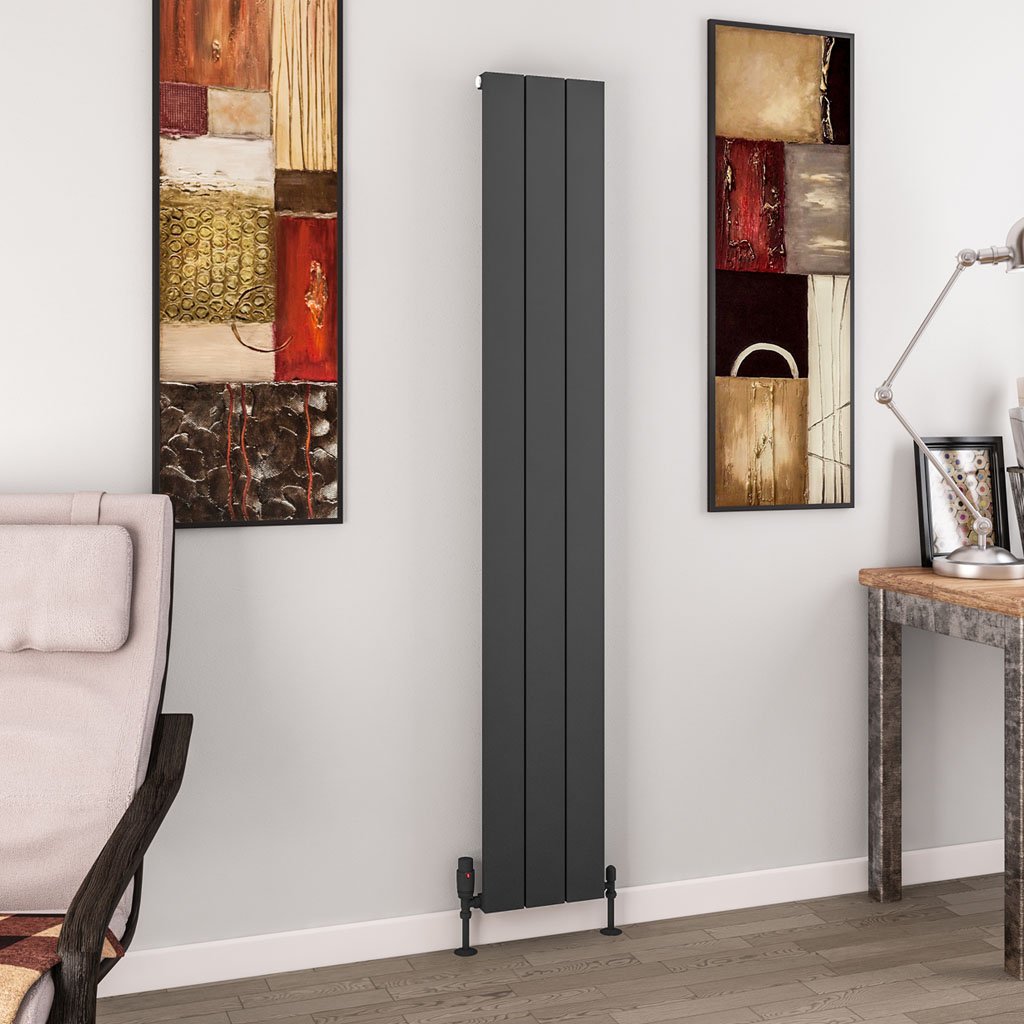 Charlton 1800 x 280 Aluminium Radiator Matt Anthracite