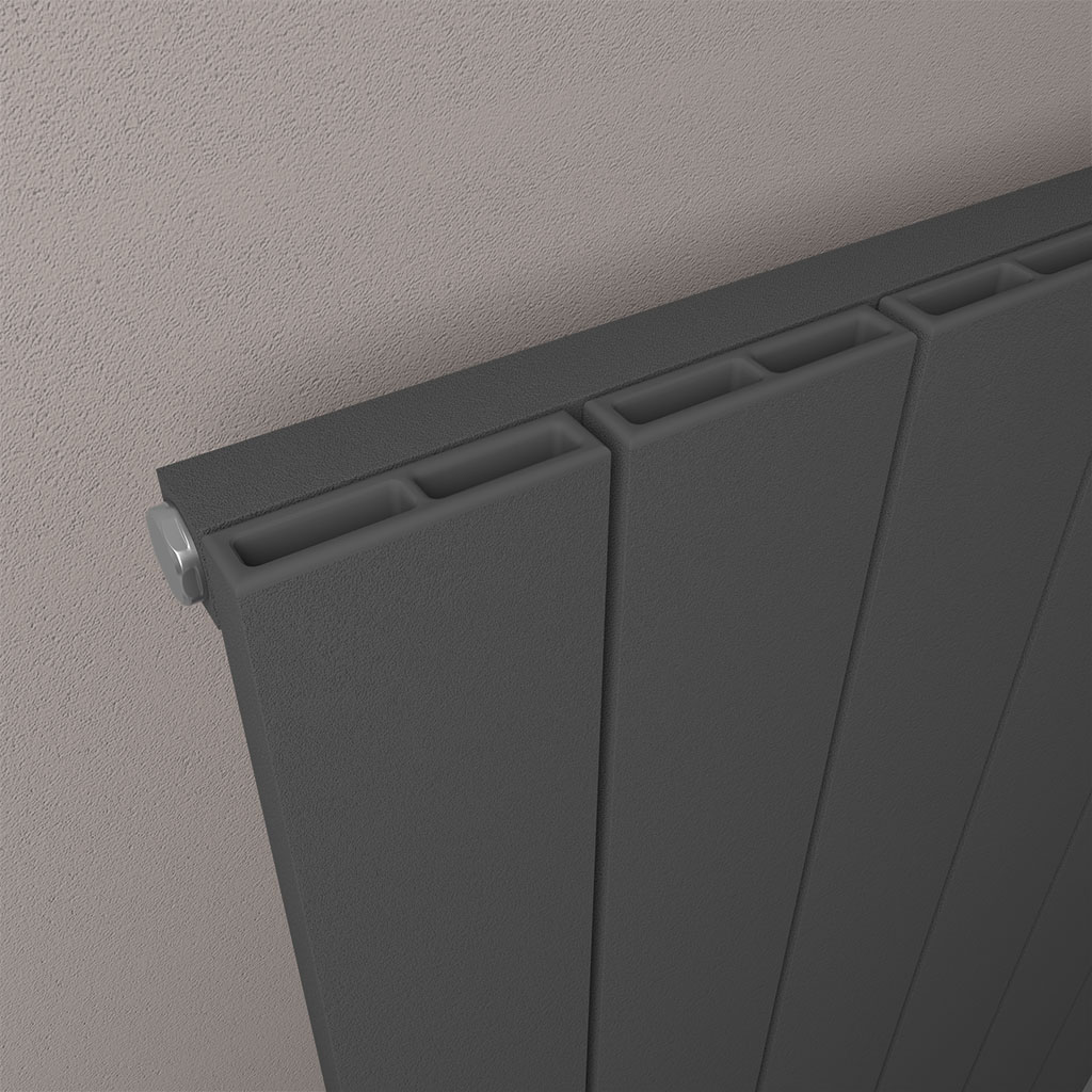 Charlton 1800 x 470 Aluminium Radiator Matt Anthracite