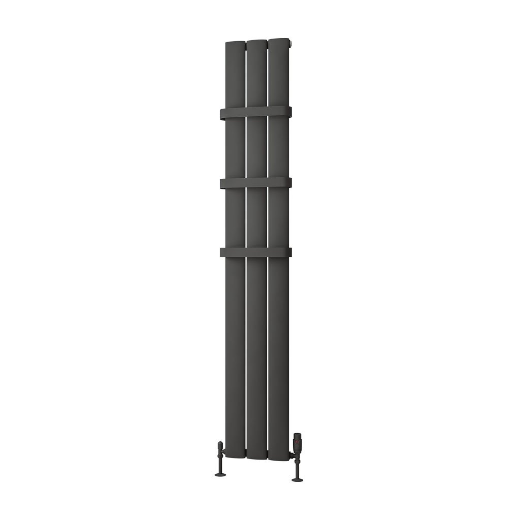 Malmesbury 1800 x 280 Aluminium Radiator Matt Anthracite