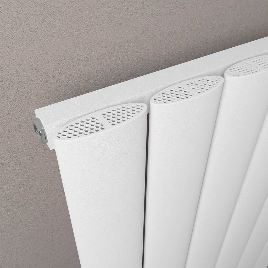 Malmesbury 1800 x 470 Aluminium Radiator Matt White