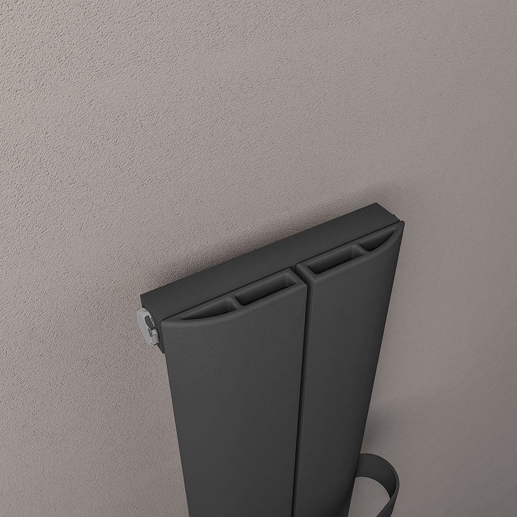 Preston 1800 x 185 Aluminium Radiator Matt Anthracite