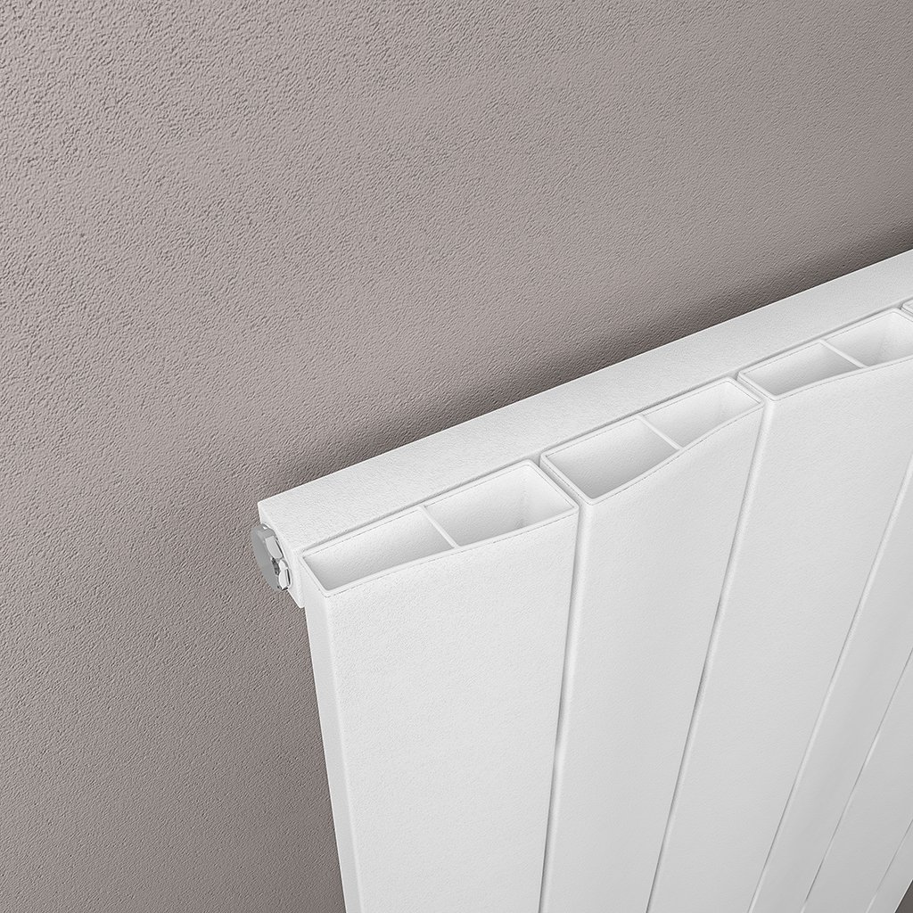 Fairford 600 x 375 Aluminium Radiator Matt White