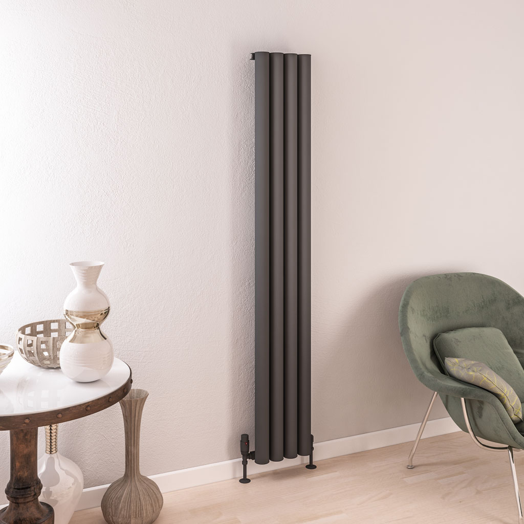 Burford 1800 x 275 Aluminium Radiator Matt Anthracite