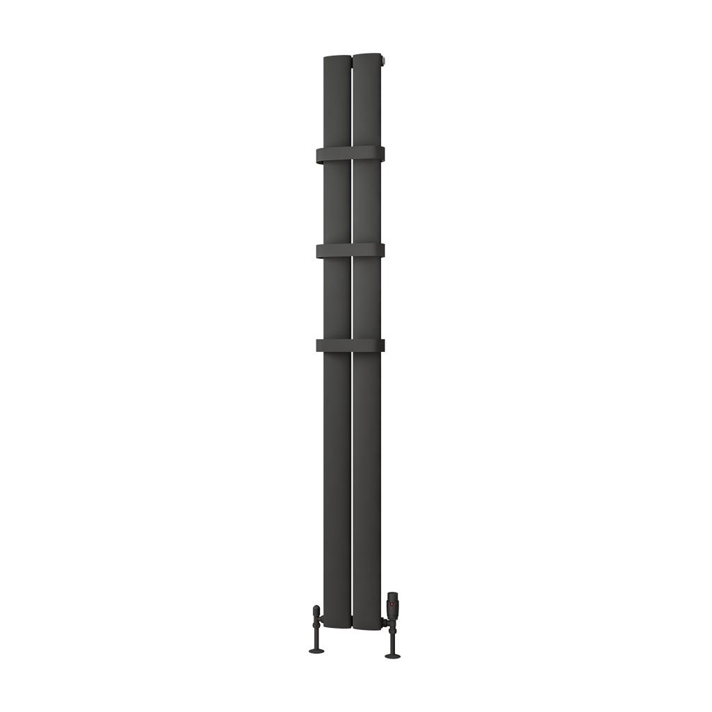 Malmesbury 1800 x 185 Aluminium Radiator Matt Anthracite