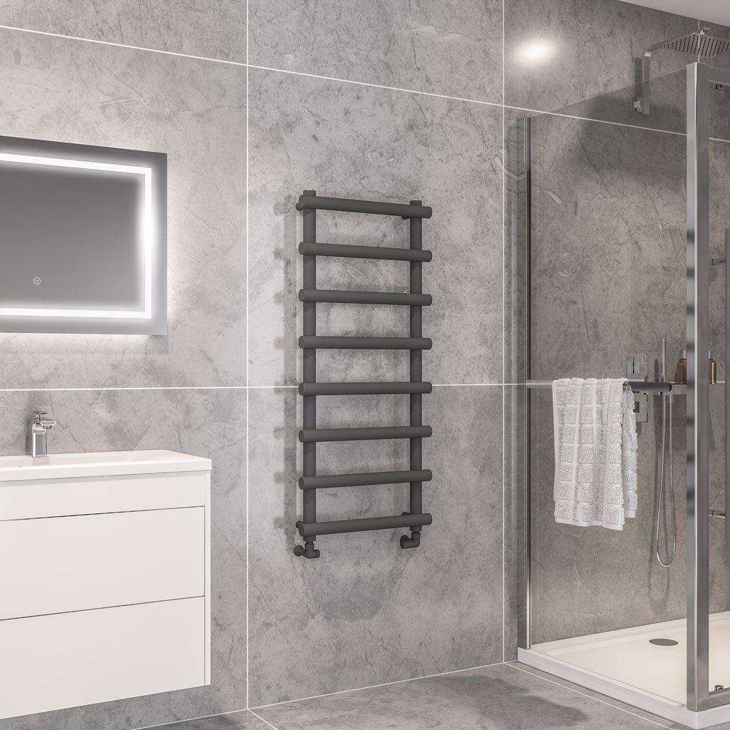 Marlow 1150 x 500 Towel Rail Matt Anthracite