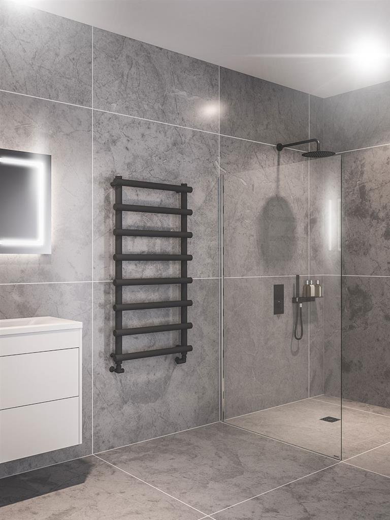 Marlow 1150 x 600 Towel Rail Matt Anthracite