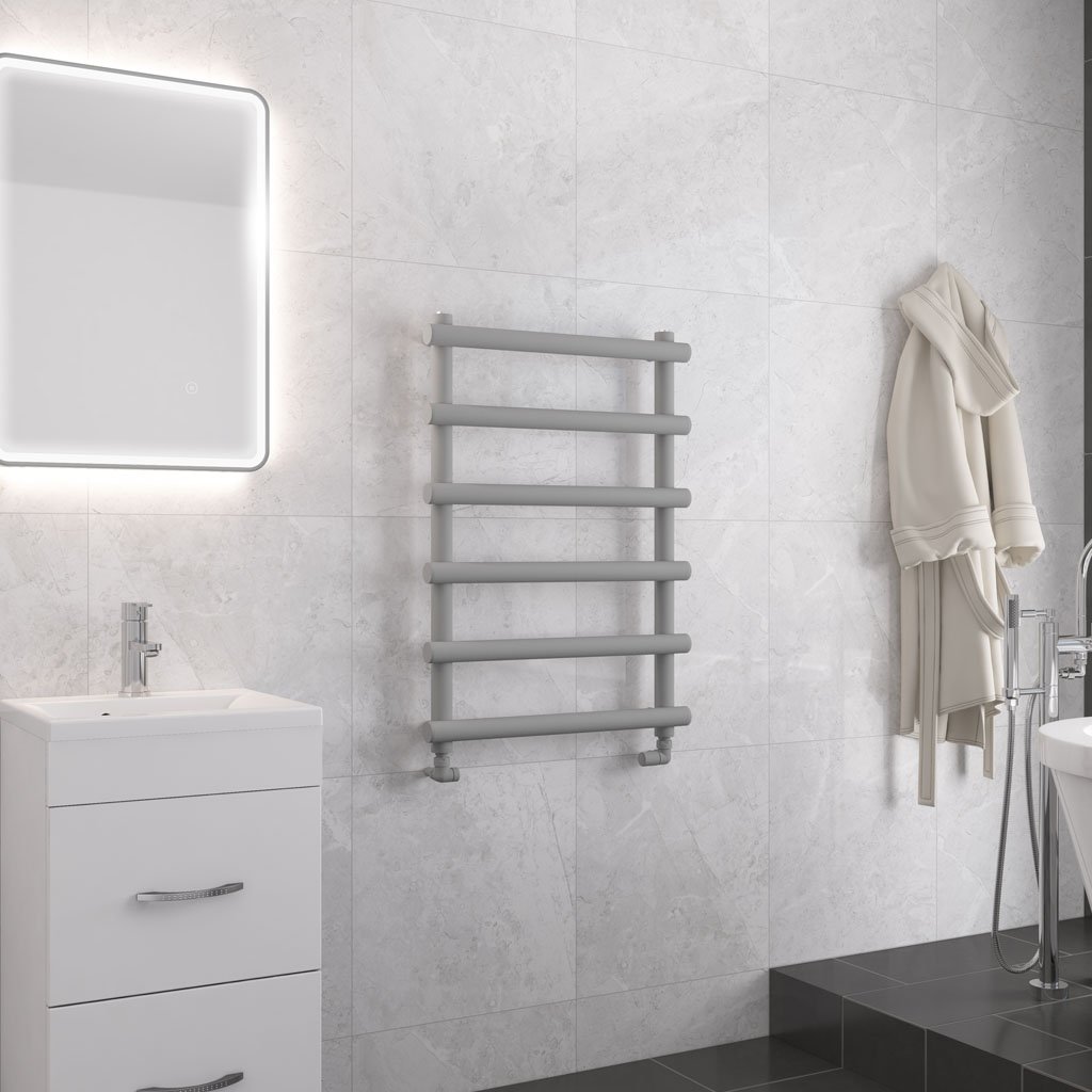 Marlow 850 x 600 Towel Rail Matt Grey