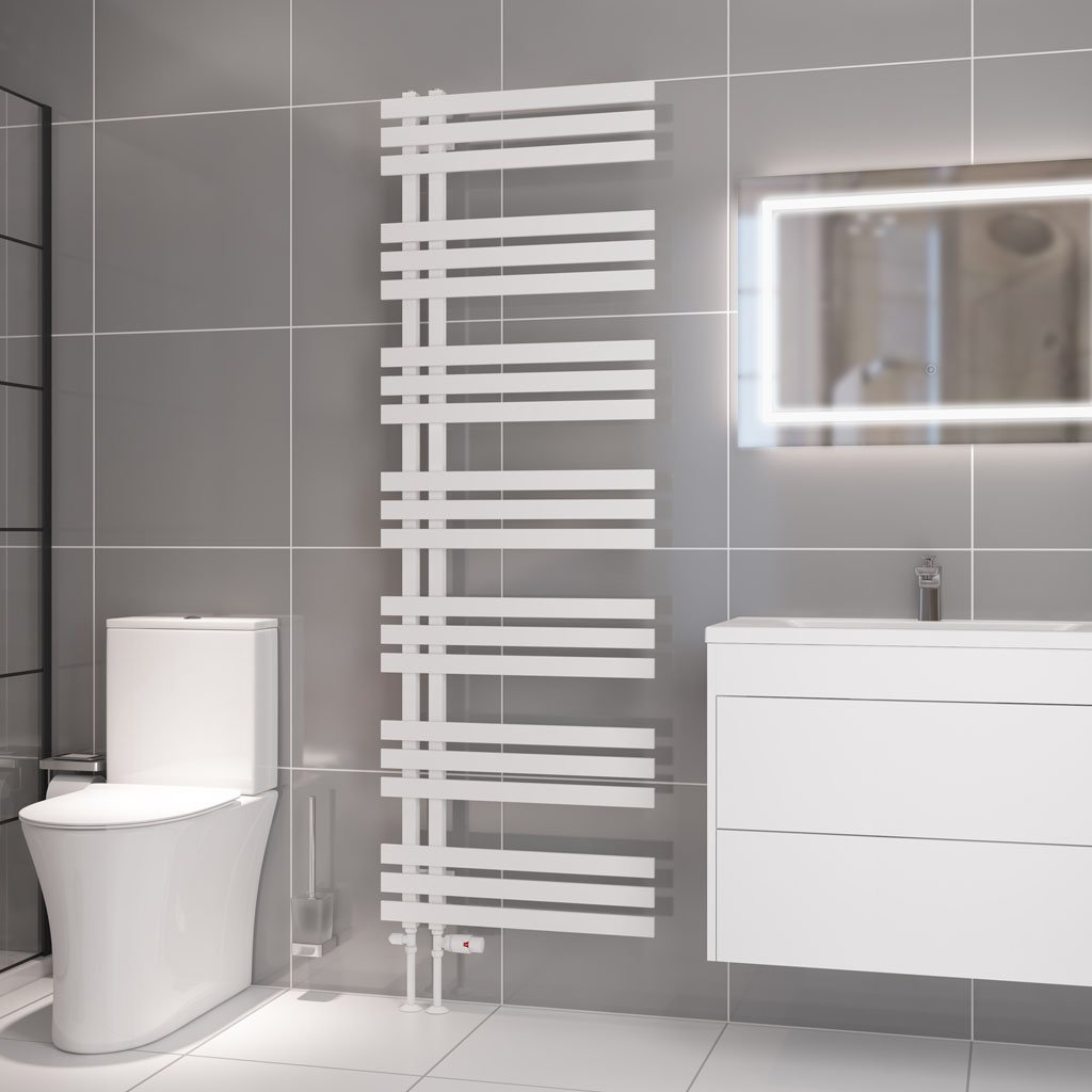 Hurley 1800 x 600 Towel Rail Matt White 