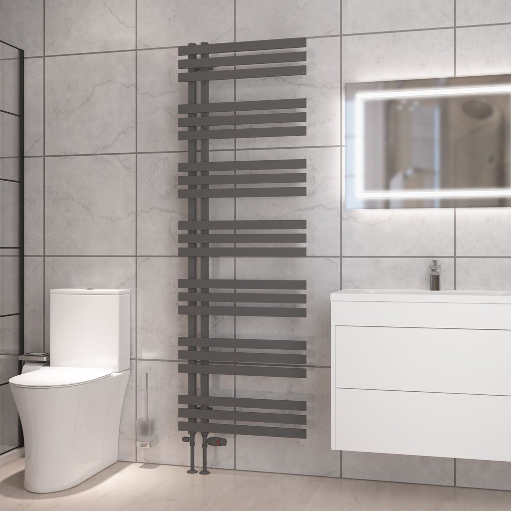 Hurley 1800 x 600 Towel Rail Matt Anthracite 