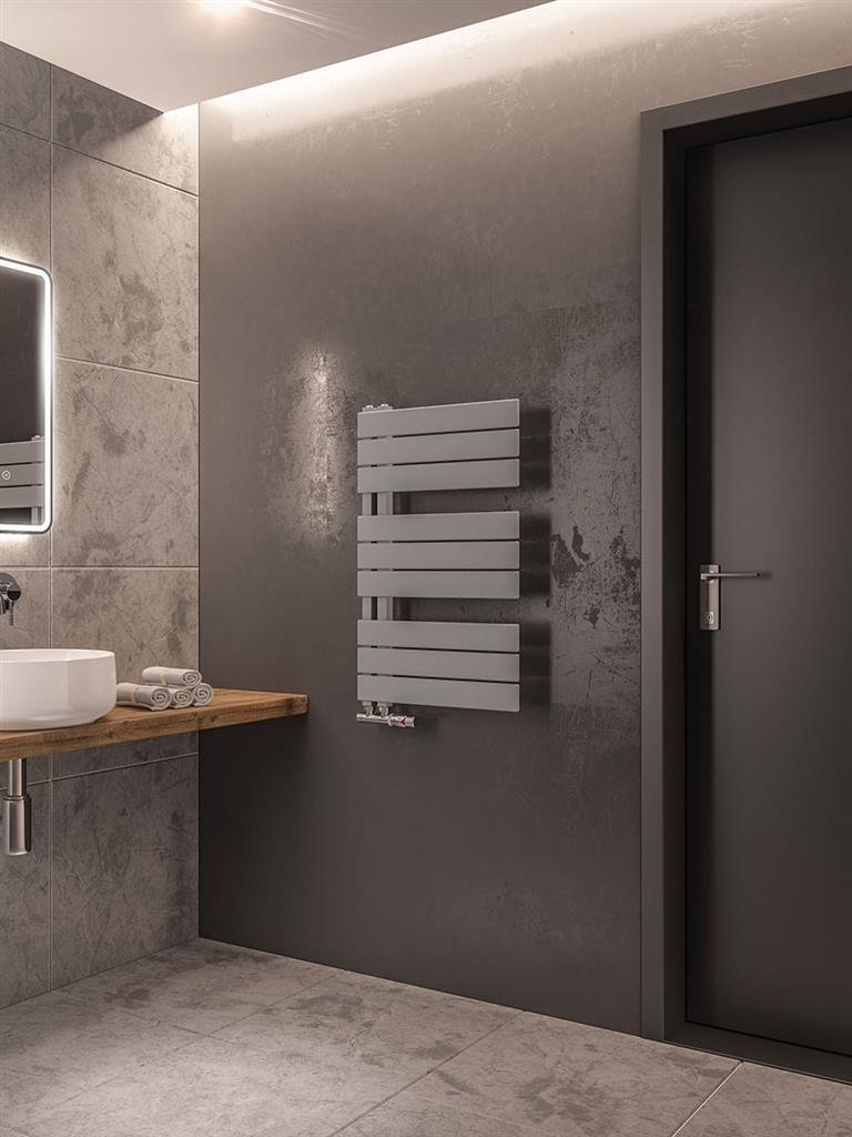 Helmsley 800 x 500 Towel Rail Matt Grey