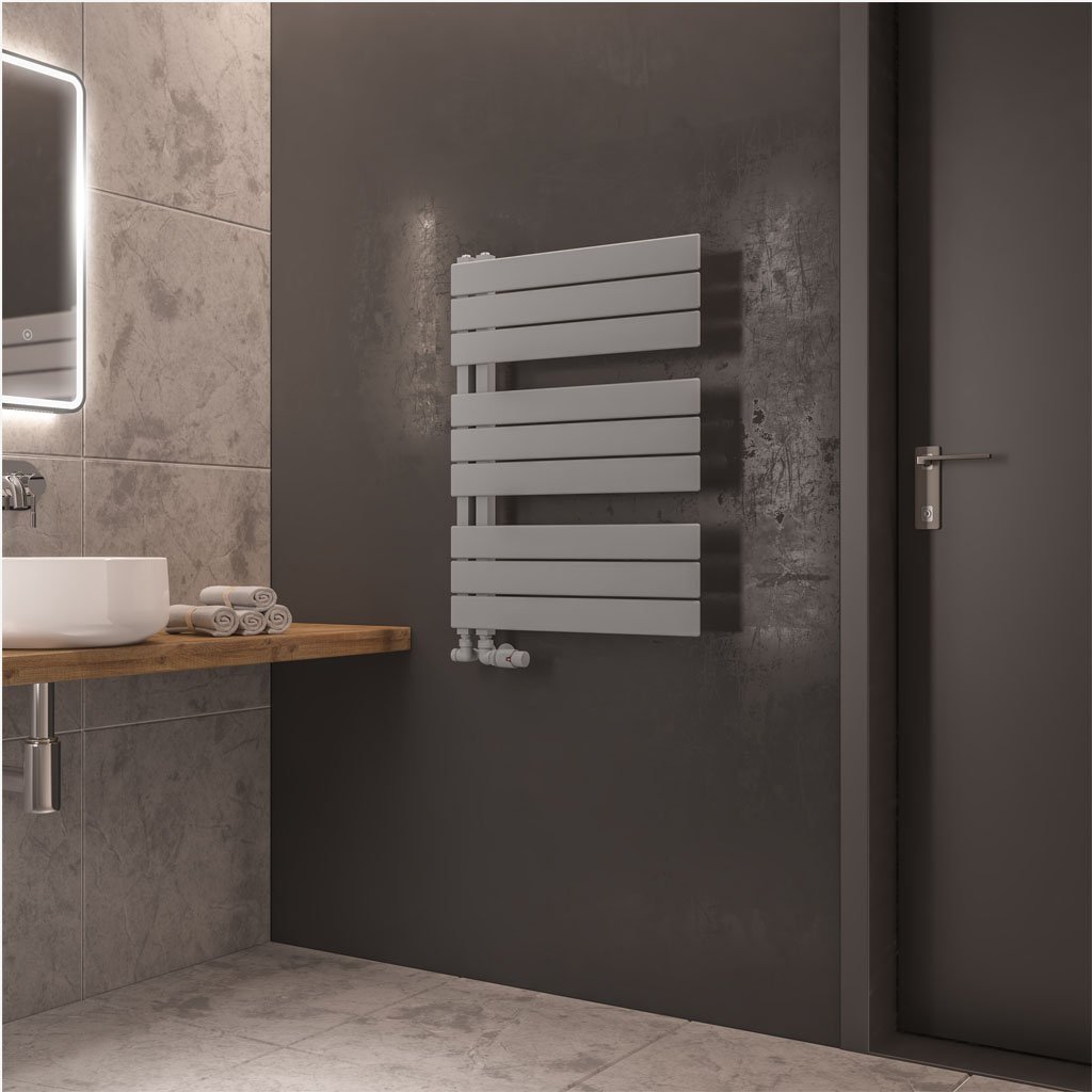 Helmsley 800 x 600 Towel Rail Matt Grey