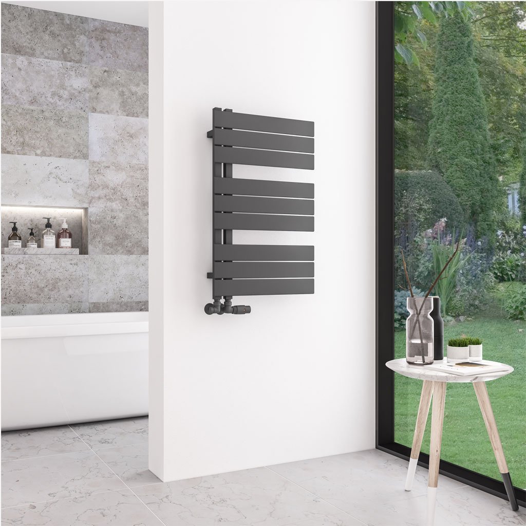 Helmsley 800 x 500 Towel Rail Matt Anthracite