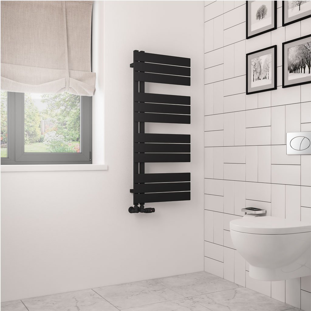 Helmsley 1150 x 500 Towel Rail Matt Black