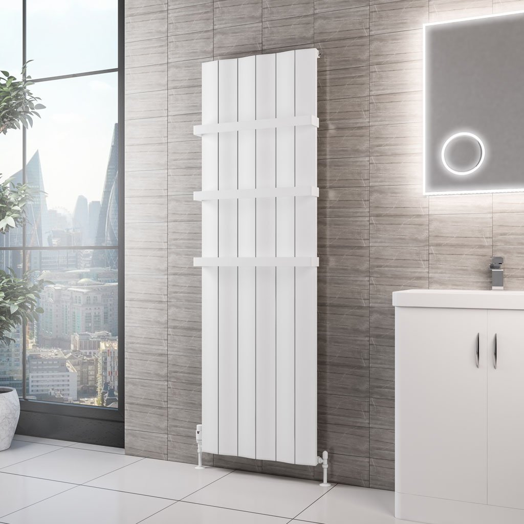 Fairford 1800 x 565 Aluminium Radiator Matt White