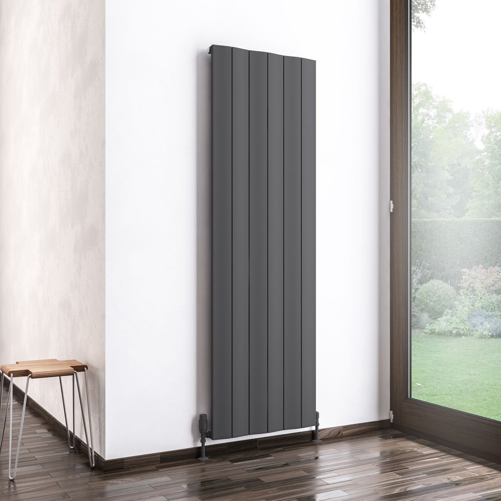 Fairford 1800 x 565 Aluminium Radiator Matt Anthracite