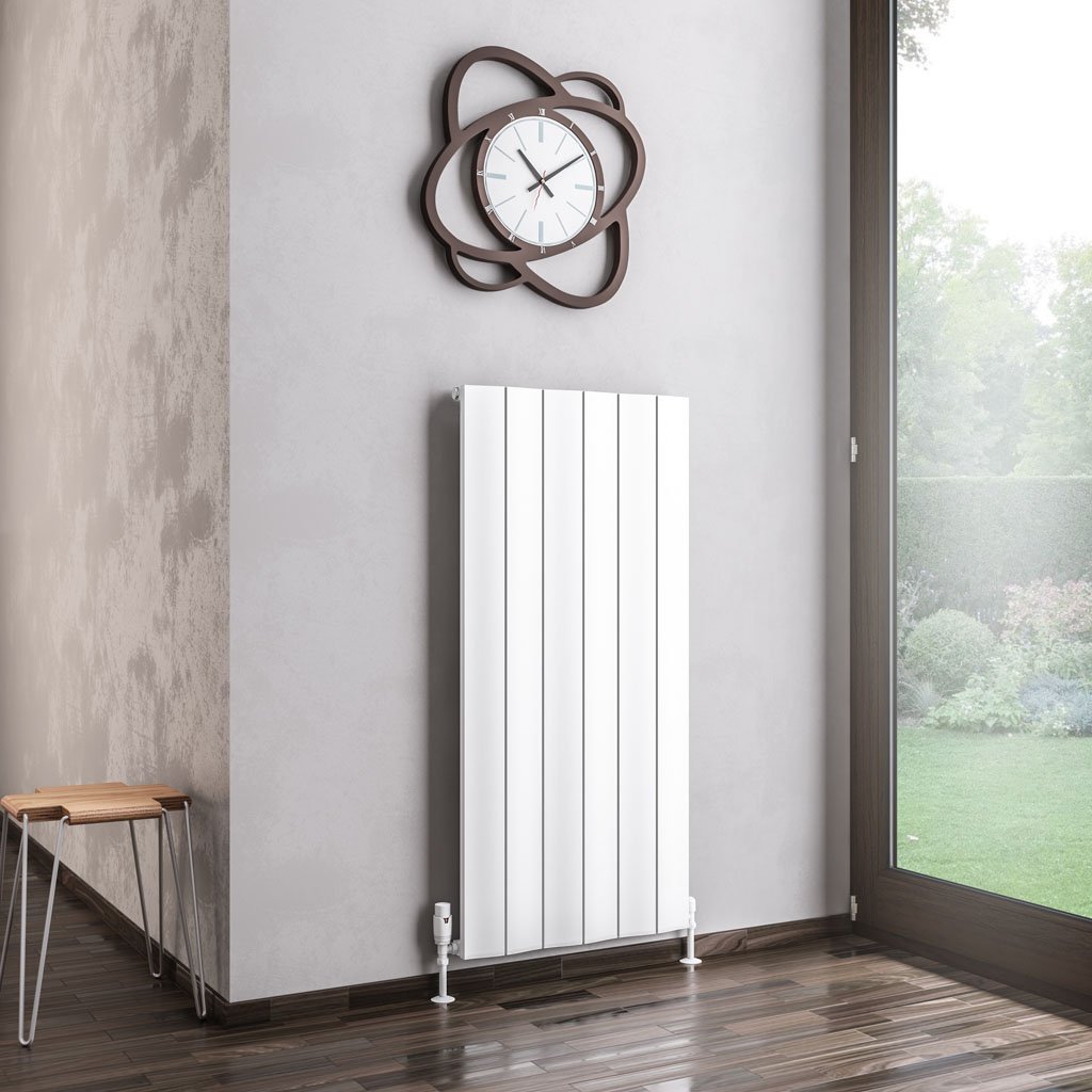 Fairford 1200 x 565 Aluminium Radiator Matt White