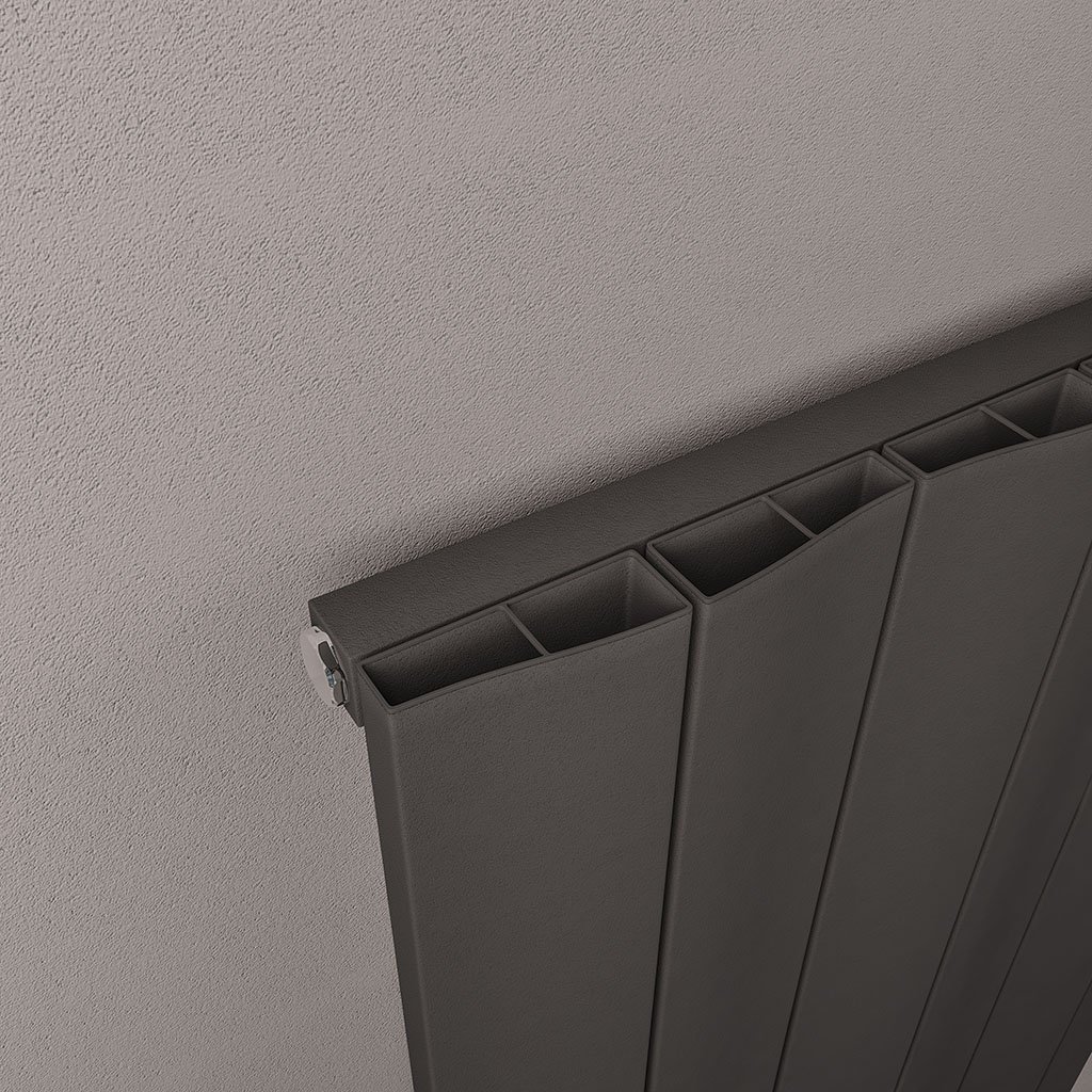 Fairford 1200 x 565 Aluminium Radiator Matt Anthracite