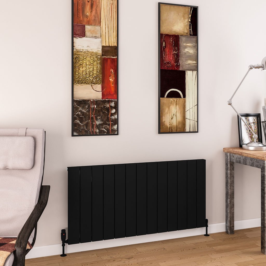 Charlton 600 x 1230 Aluminium Radiator Matt Black