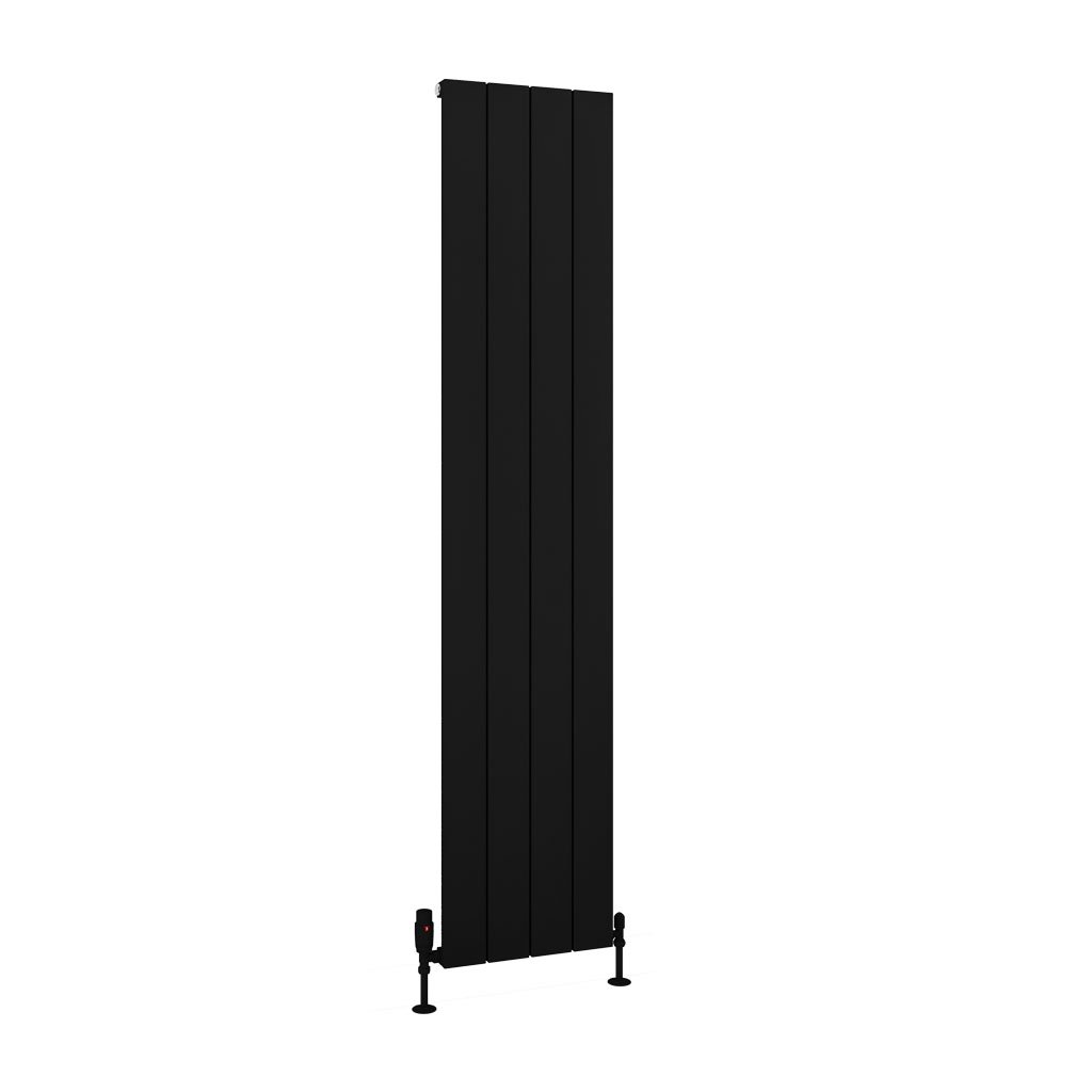 Charlton 1800 x 375 Aluminium Radiator Matt Black