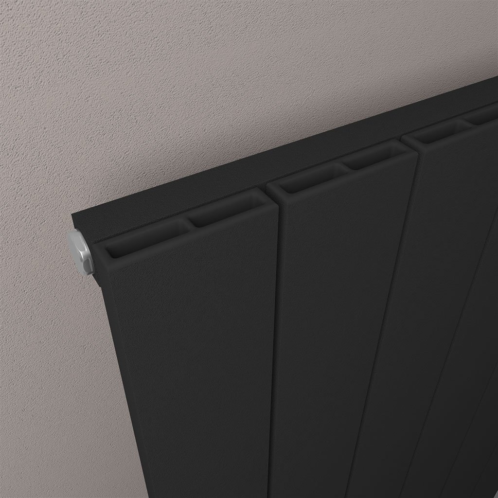 Charlton 1800 x 565 Aluminium Radiator Matt Black