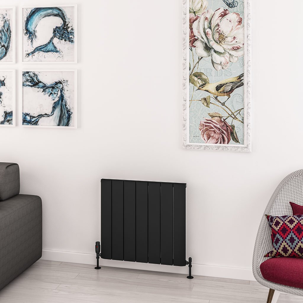 Withington 600 x 660 Aluminium Radiator Matt Black