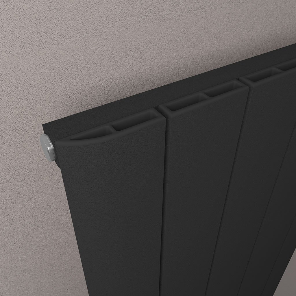 Withington 600 x 660 Aluminium Radiator Matt Black