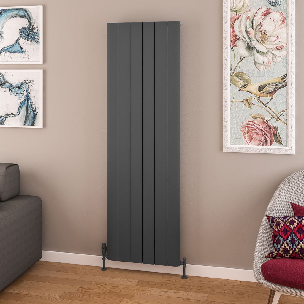 Withington 1800 x 565 Aluminium Radiator Matt Anthracite