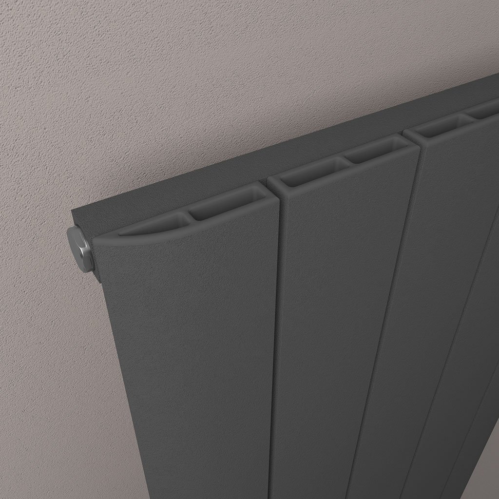 Withington 1800 x 565 Aluminium Radiator Matt Anthracite