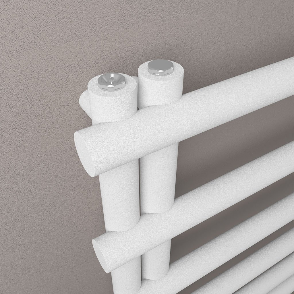 Marlow E-Style 850 x 500 Towel Rail Matt White