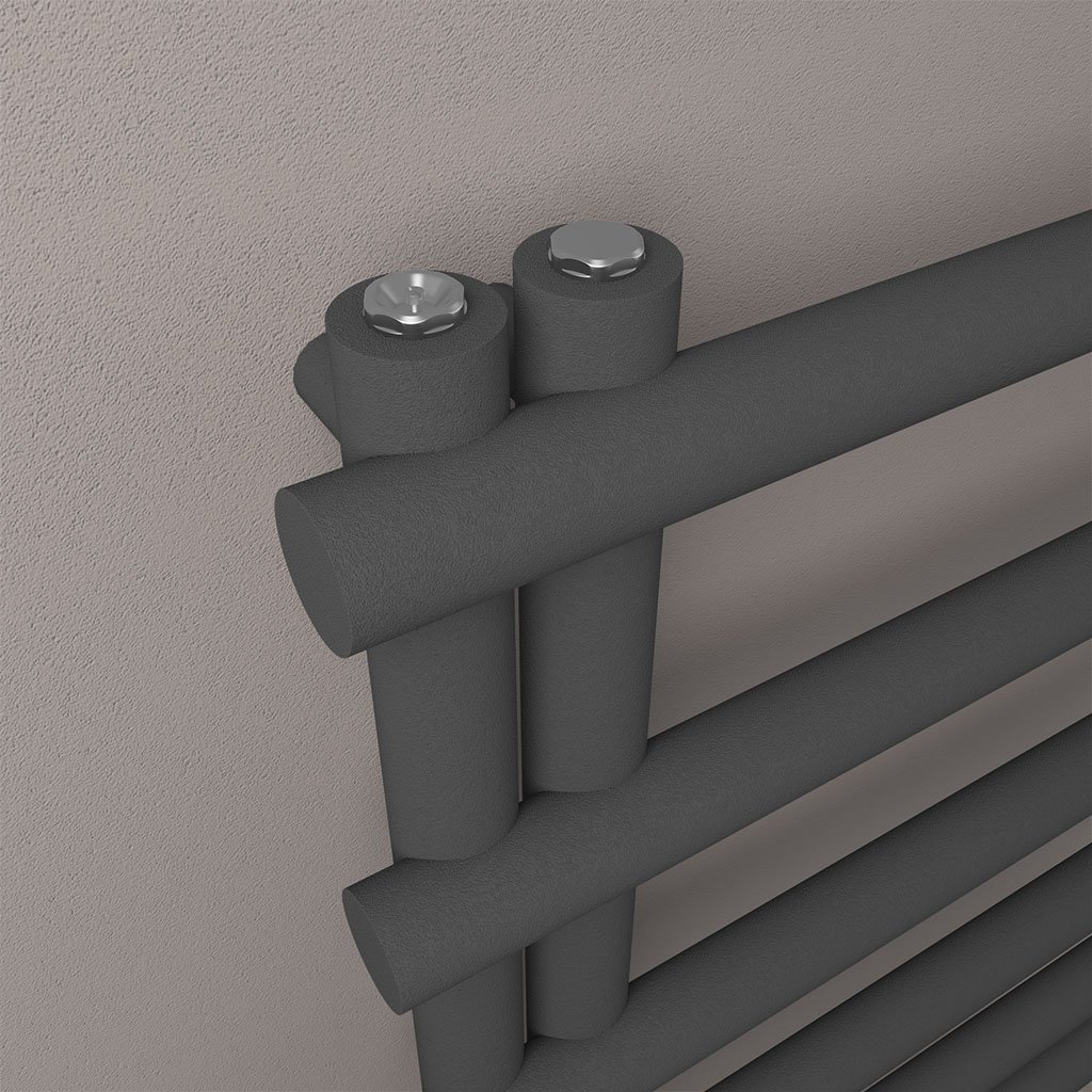 Marlow E-Style 850 x 500 Towel Rail Matt Anthracite