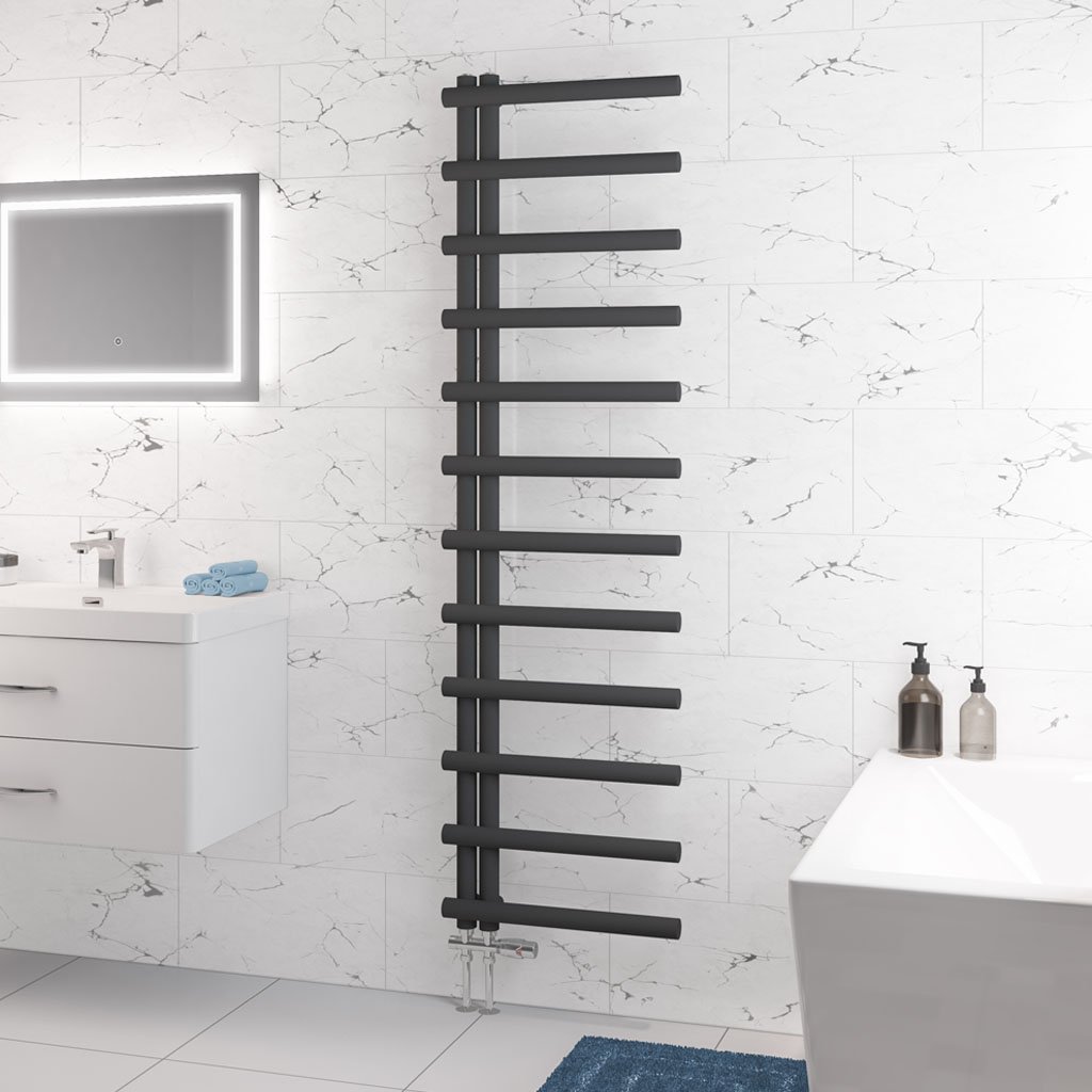 Marlow E-Style 1750 x 500 Towel Rail Matt Anthracite