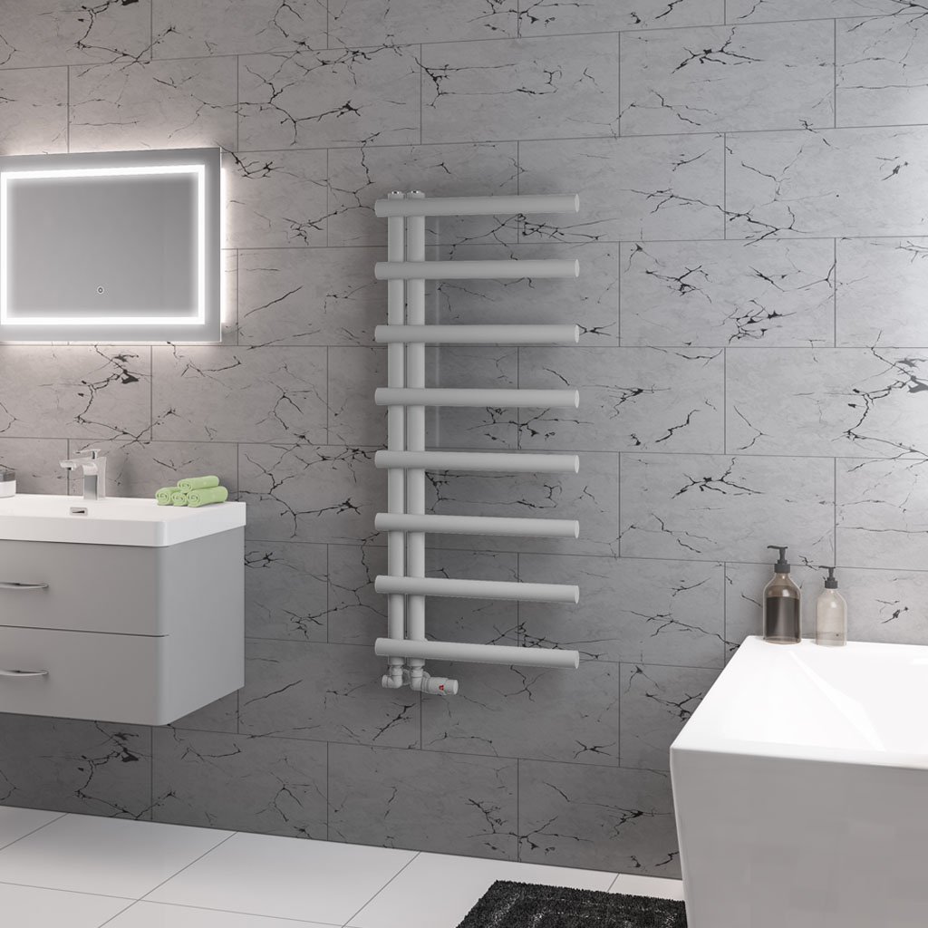 Marlow E-Style 1150 x 500 Towel Rail Matt Grey