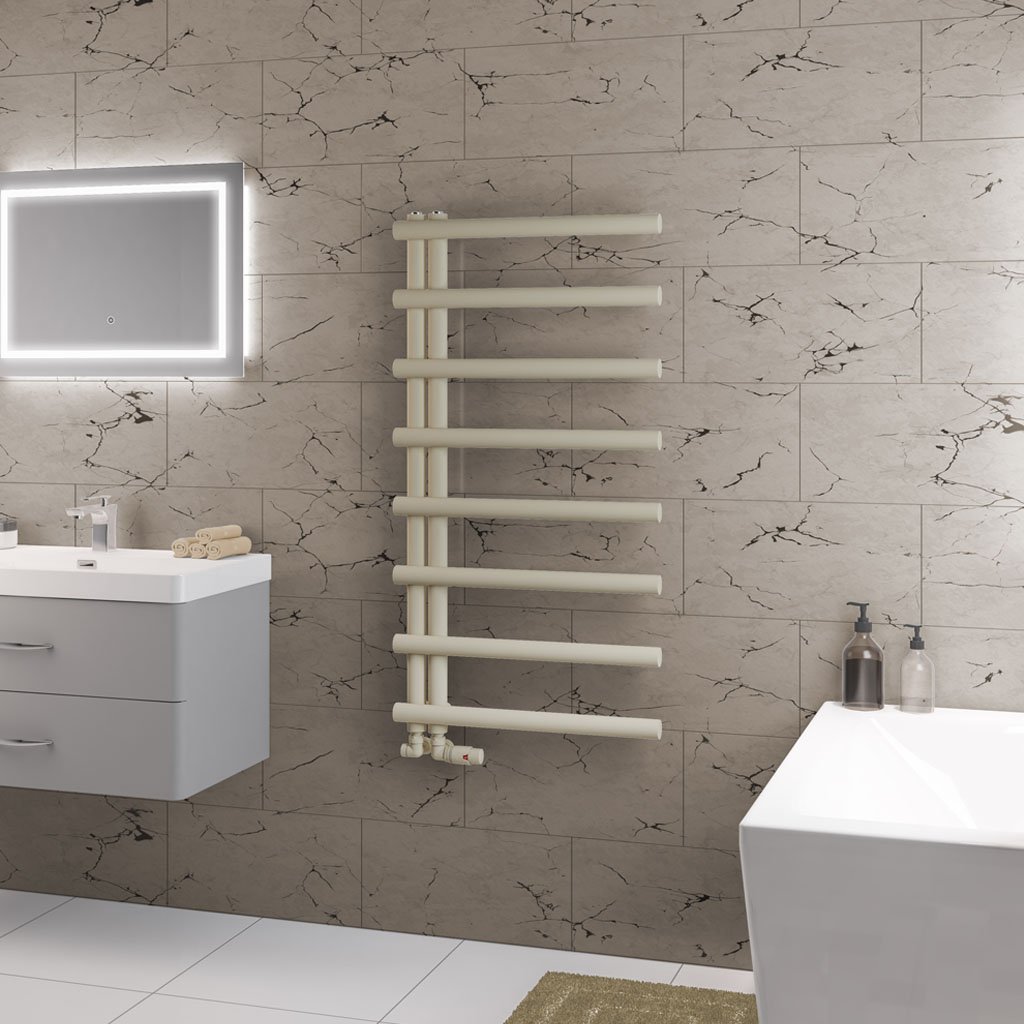 Marlow E-Style 1150 x 600 Towel Rail Matt Cappuccino