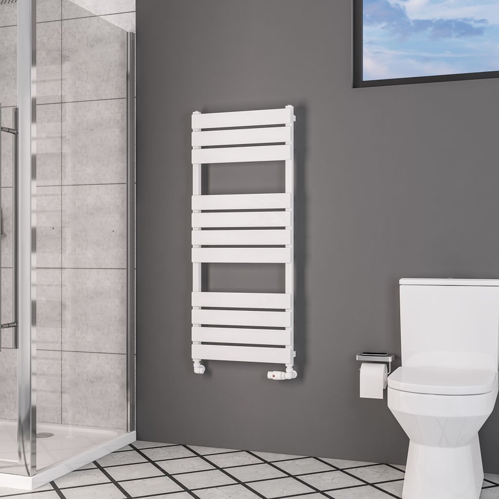 Deddington 1200 x 500 Towel Rail Gloss White