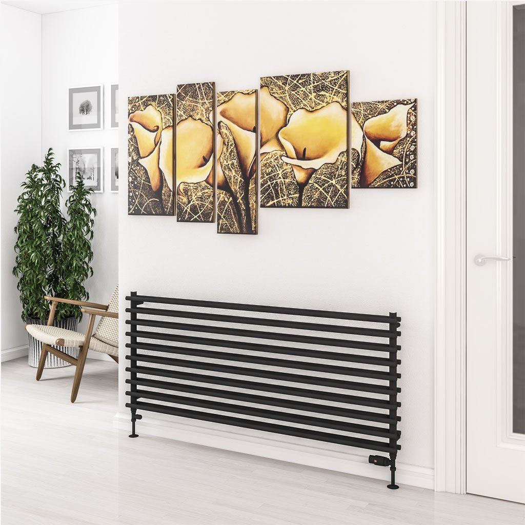 Murano 600 x 1400 Radiator Matt Black