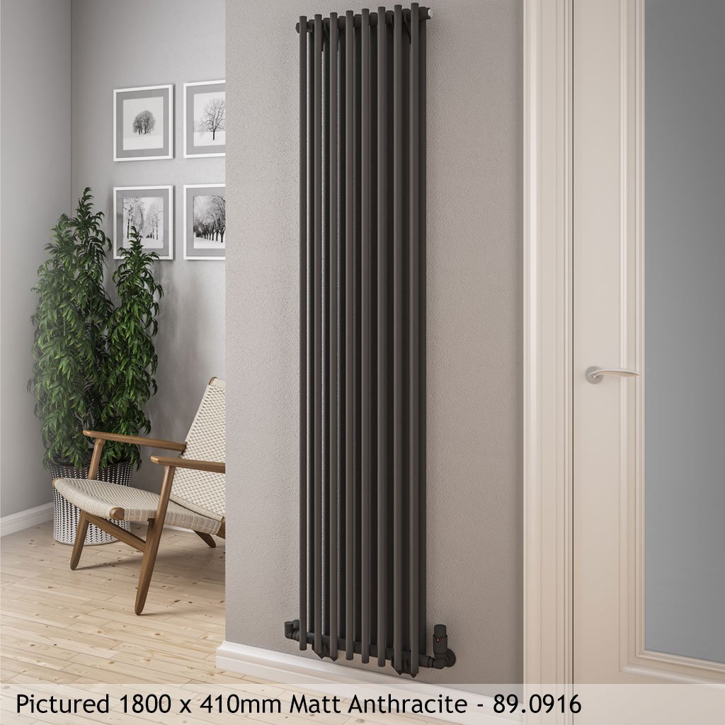 Murano 1800 x 410 Radiator Matt Black