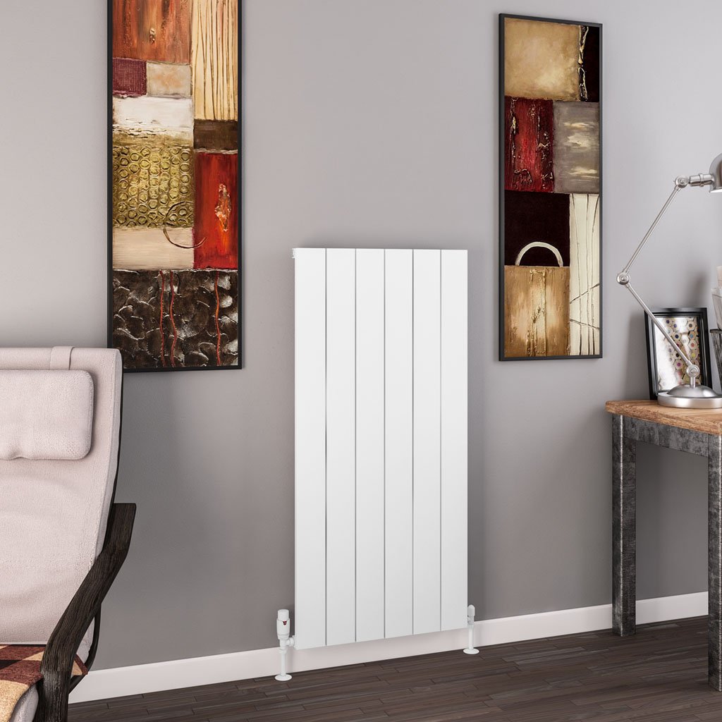 Charlton 1200 x 565 Aluminium Radiator Matt White