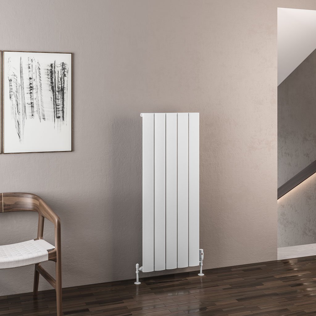 Malmesbury 1200 x 470 Aluminium Radiator Matt White